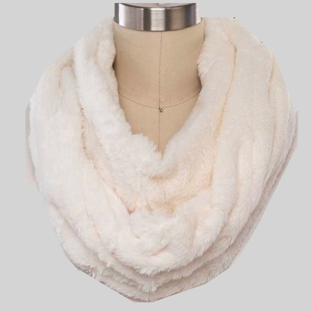 Minky Soft Faux Fur Infinity Scarf